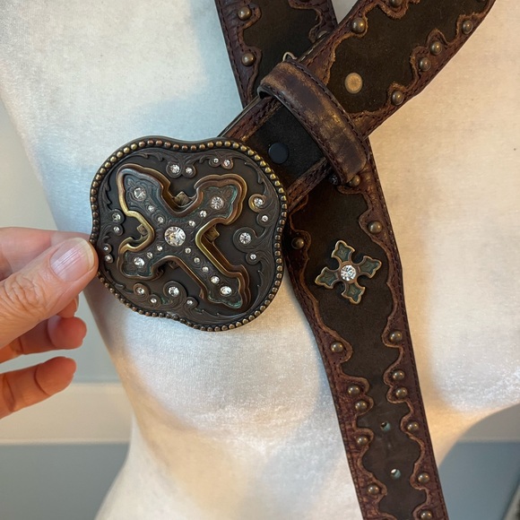 Justin Boots Tan Leather Belt - Picture 6 of 9